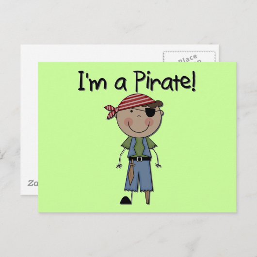 Shirten en geschenken van de Amerikaanse piraat Briefkaart (Voorkant / Achterkant)