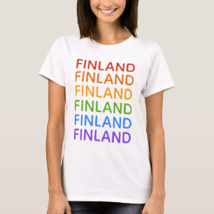 Shirten en jassen van regenboogFINLAND T-shirt