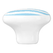 Shirten hemelsblauw witte Waterverf strepen Keramische Knop (Zijkant)