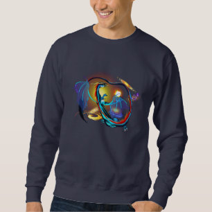 Shirten met de blauwe melkdraak trui