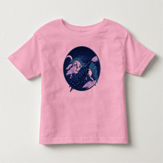 Shirten met gevleugelde unicorn Cirkel Kinder Shirts (Voorkant)