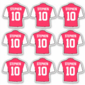 Shirten met rode en witte Footballs Sticker (Voorkant)