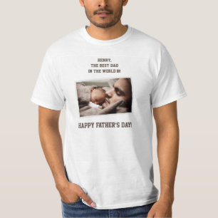 Shirten op de persoonlijke vaderdag VOEGEN UW FOTO T-shirt
