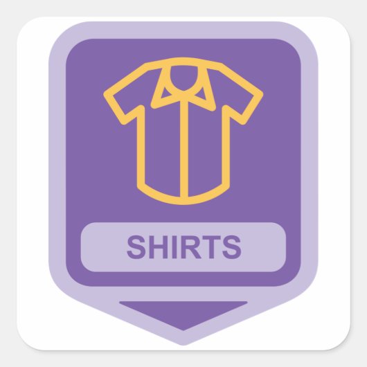 Shirten pictogrammen Stickers (Voorkant)