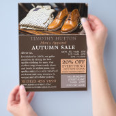 Shirten, schoenen en Mannen Adverteren Flyer (Hand)