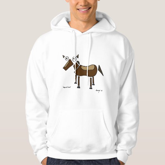 Shirten van abstracte paarden hoodie (Voorkant)