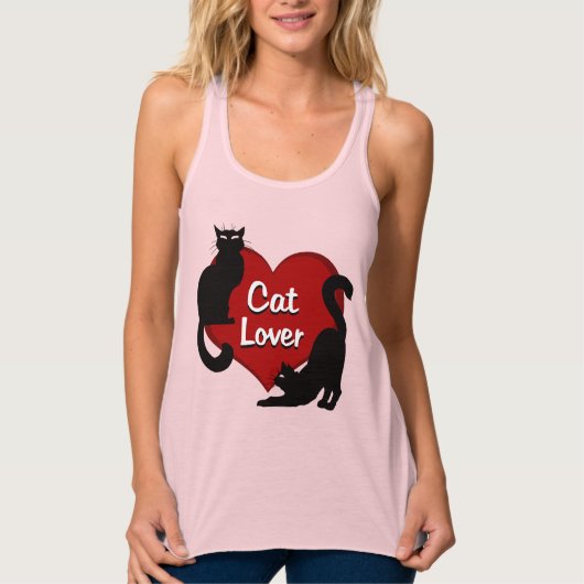 Shirten van dameskat Cat Lover Topjes Tanktop (Voorkant)