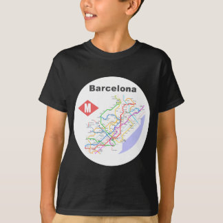Shirten van de Barcelona-routekaart T-shirt