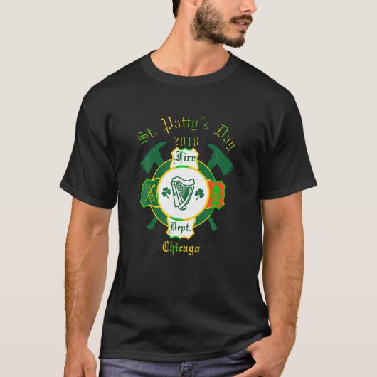 Shirten van de brandweerdag in de St. Patricks day T-shirt (Voorkant)