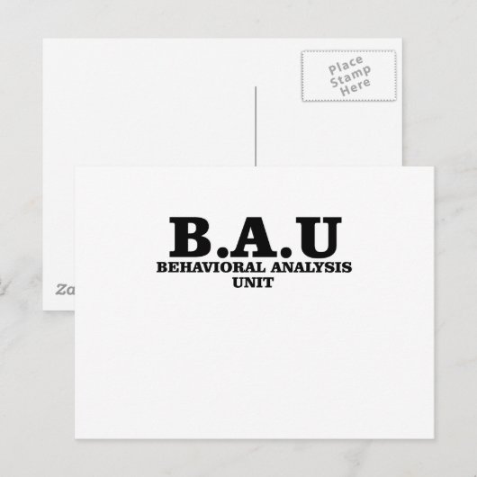 Shirten van de eenheid Misdaad Minds BAU Behaviora Briefkaart (Voorkant / Achterkant)