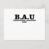 Shirten van de eenheid Misdaad Minds BAU Behaviora Briefkaart (Voorkant)