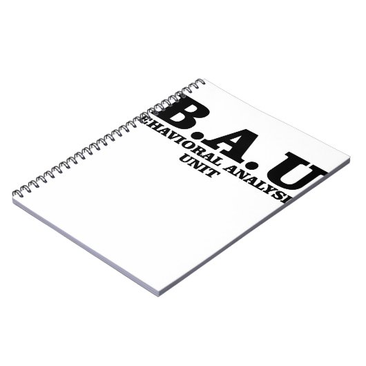 Shirten van de eenheid Misdaad Minds BAU Behaviora Notitieboek (Linkerzijde)