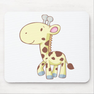 Shirten van de Giraffe van de Cartoon Muismat