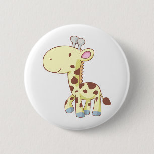 Shirten van de Giraffe van de Cartoon Ronde Button 5,7 Cm