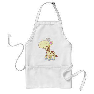 Shirten van de Giraffe van de Cartoon Standaard Schort