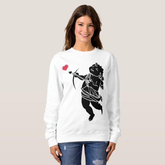 Shirten van de valentijnse Sweatshirts Lady's Cupi Trui (Voorkant volledig)