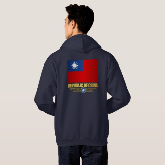 Shirten van de vlag van Taiwan (Volksrepubliek Chi Hoodie (Achterkant volledig)
