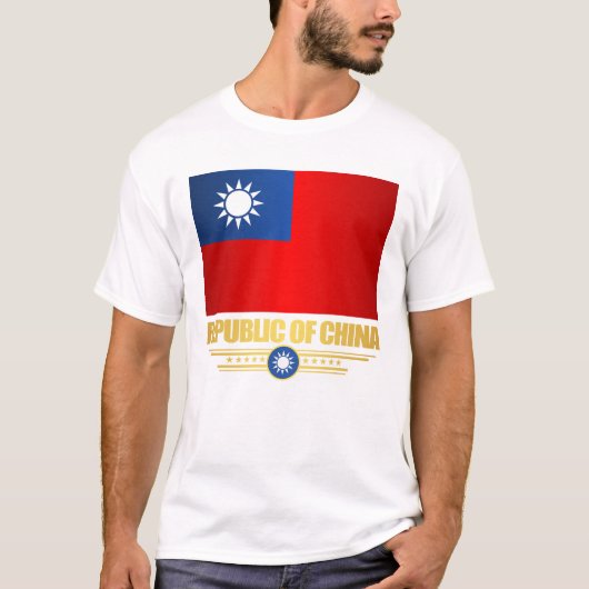 Shirten van de vlag van Taiwan (Volksrepubliek Chi T-shirt (Voorkant)