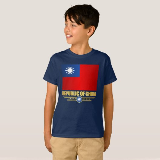 Shirten van de vlag van Taiwan (Volksrepubliek Chi T-shirt (Voorkant volledig)