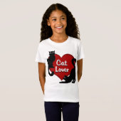 Shirten van het Girl's Cat Lover T-shirt Cat Lover (Voorkant volledig)