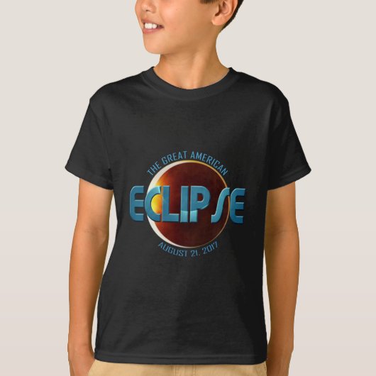 Shirten van het Great American Eclipse Kind - BLU T-shirt (Voorkant)