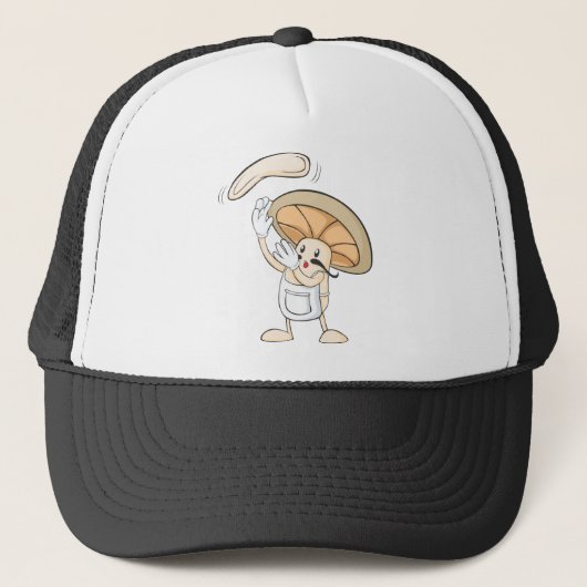 Shirten van paddenstoelen - Paddenstoel Chef Baker Trucker Pet (Voorkant)