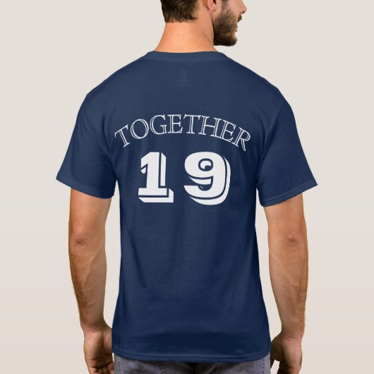 Shirten van paren; SAMEN SINDS... (shirt 1 van 2) T-shirt (Achterkant)