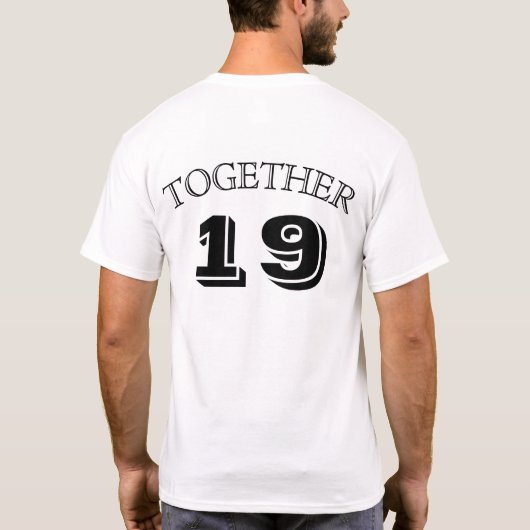 Shirten van paren; SAMEN SINDS... (shirt 1 van 2) T-shirt (Achterkant)