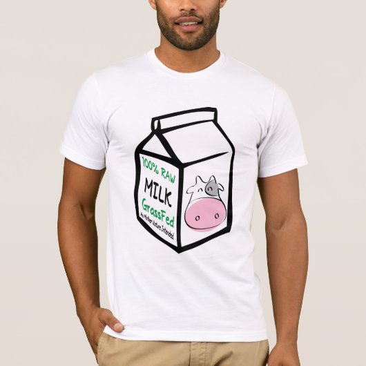 Shirten van rauwe melk t-shirt (Voorkant)