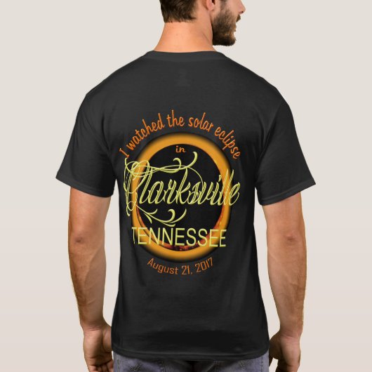 Shirten van Solar Eclipse Clarksville TN Mannen T-shirt (Achterkant)