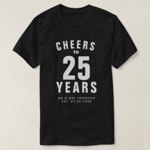 Shirten voor 25e trouwdag voor echtpaar t-shirt