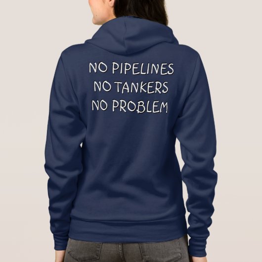 Shirten voor aangepaste tekst voor vrouwen zonder  hoodie (Achterkant)