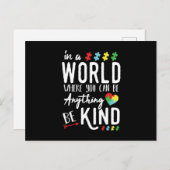 Shirten voor autisme - Wees bewuster van autisme Aankondigingskaart (Voorkant / Achterkant)