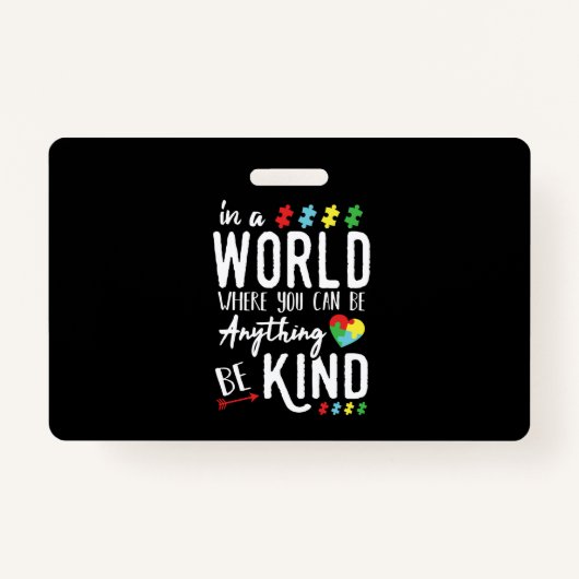 Shirten voor autisme - Wees bewuster van autisme Badge (Voorkant)