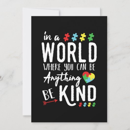 Shirten voor autisme - Wees bewuster van autisme Save The Date (Voorkant)