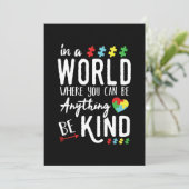 Shirten voor autisme - Wees bewuster van autisme Save The Date (Staand voorkant)