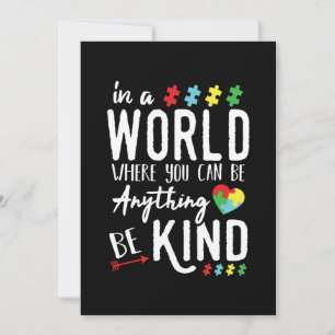 Shirten voor autisme - Wees bewuster van autisme Save The Date