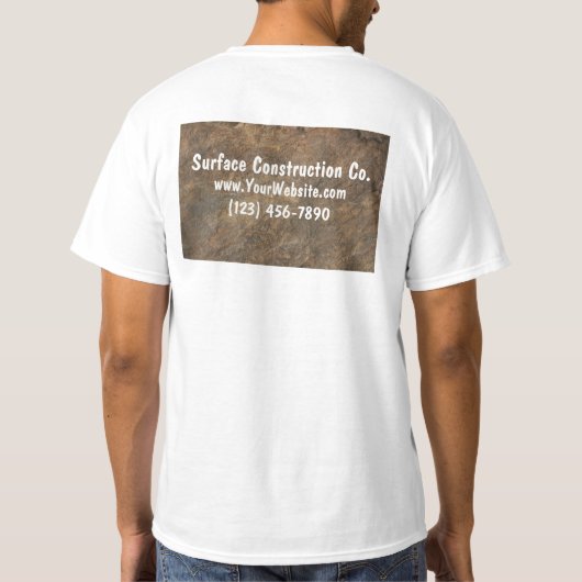 Shirten voor bouwwerkzaamheden t-shirt (Achterkant)