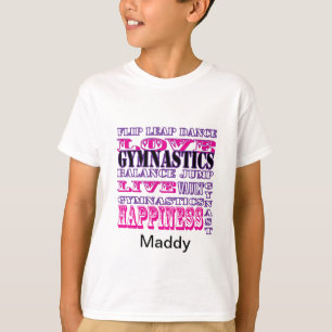 Shirten voor gepersonaliseerde gymnastiek t-shirt