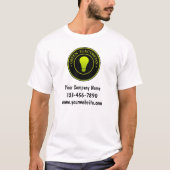 Shirten voor groene Logo van elektricien T-shirt (Voorkant)
