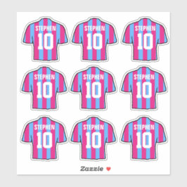 Shirten voor inlasteken en blauw Football Sticker