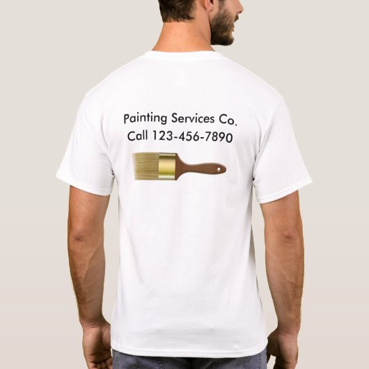 Shirten voor schilderservice t-shirt (Achterkant)
