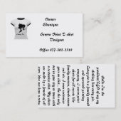 Shirten voor snijpiemetriefdruk visitekaartje (Voorkant / Achterkant)