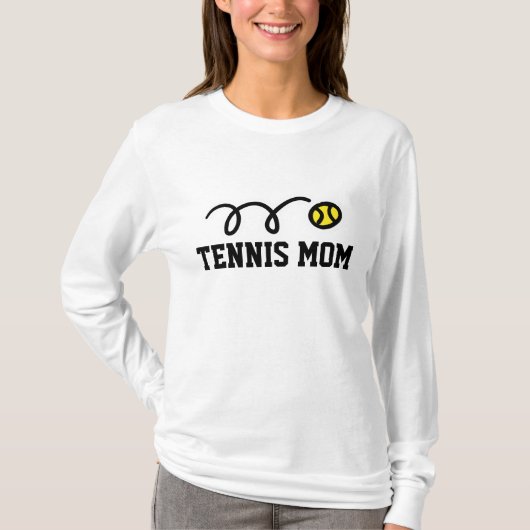 Shirten voor sportmoeders met lange mouwen en tenn t-shirt (Voorkant)