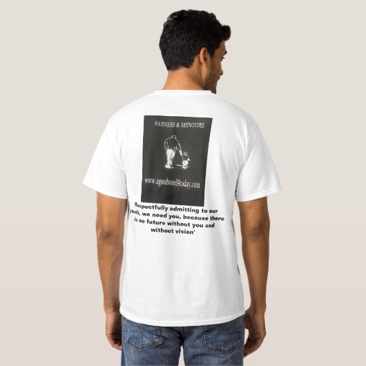 Shirten voor vaders en mentors t-shirt (Achterkant volledig)