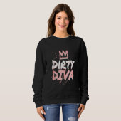 Shirten voor 'vuile diva'-modder die lopen trui (Voorkant volledig)