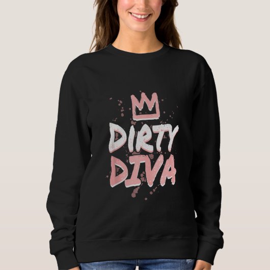 Shirten voor 'vuile diva'-modder die lopen trui (Voorkant)