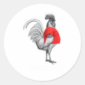 Shirting Encouraged White Text Funny  Ronde Sticker (Voorkant)