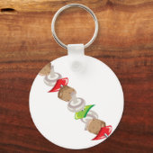 Shish Kabob vector Illustratie clip-art Sleutelhanger (Voorkant)