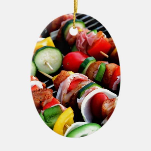 Shish Kebab Keramisch Ornament (Voorkant)